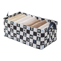 Clothes storage box household drawer wardrobe clothing storage box fabric layered artifact folding storage basket finishing box