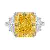 Leidy Ocean Sugar Cube 10*12 Ice Purple Three Stone Ring