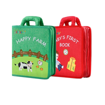 jollybaby baby Montessori intelligent early education cloth book baby tear-proof book 0-1 years old toy gift