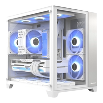 Air Gia S960 Blizzard Sea View House Computer Case Full Side Transparent Desktop Host MAXT ITX Small Board Water Cooling