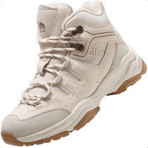 Camel outdoor hiking shoes 2024 winter new lightweight wear-resistant anti-slip shock-absorbing plus velvet warm high-top hiking shoes