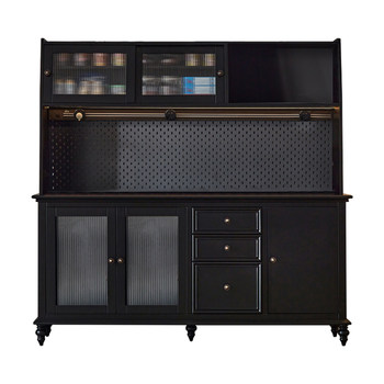 American black simple multifunctional sideboard tea cabinet