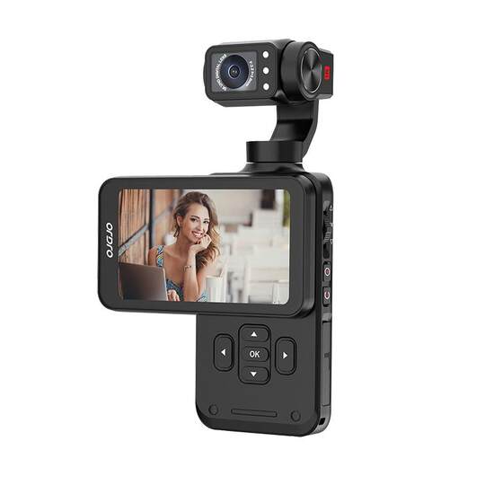 欧达M5口袋摄像机手持云台小数码相机旅拍三轴防抖旋转屏PocketDV