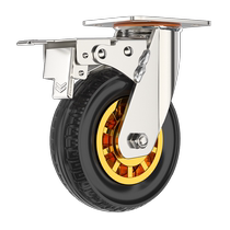 Universal wheel heavy-duty trailer pulley caster trolley rubber wheel silent rubber wheel hand flatbed truck Mixiang