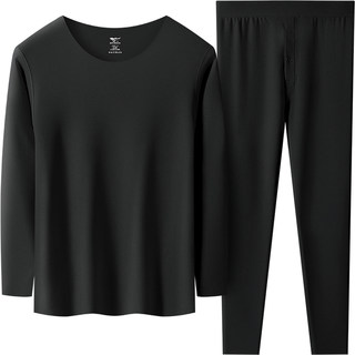 七匹狼男士保暖内衣套装德绒发热无痕打底衫男生冬季加绒秋衣秋裤