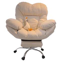 Computer Chair for Home Use, Comfortable Lazy Sofa Chair, Adjustable Office Chair, Girls' Bedroom Desk Chair, Backrest Chair