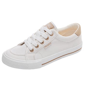 Renben canvas shoes for women 2024 new spring Korean version ulzzang couple ins sneakers versatile students white shoes