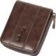 Men's pure leather zipper hot wallet