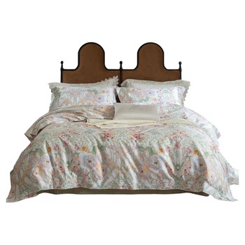 High-end 140-count egyptian cotton light luxury printed four-piece set