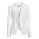 OFFIY Classic Temperament Minimalist Collarless ຊຸດສີຂາວສໍາລັບແມ່ຍິງ