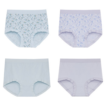 Tongniu cotton elastic women's briefs (4 pieces) ພາກຮຽນ spring ແລະ summer underwear ແມ່ຍິງແອວສູງ vc042