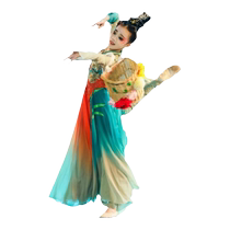 The Chrysanthemum East Hedge of Childrens Studio Costume Classical Dance With Back Basket Headwear for women floating in the Han Chinese Wind Ethnic Dance