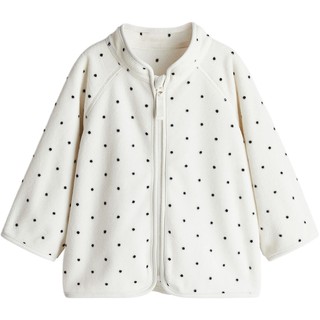 HM童装男婴女婴外套秋季洋气抓绒保暖外出拉链长袖开衫1239729