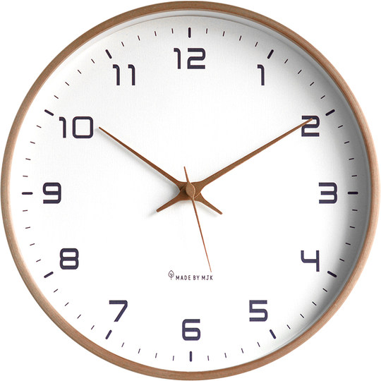 Mjk скандинавские часы, настенные часы из цельного дерева, простые часы