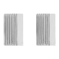Chinese Valentines Day gift] YSL Yves Saint Laurent mens palladium rectangular metal cufflinks