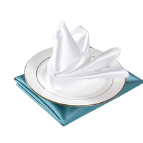 Special napkins for restaurants and hotels lint-free cloth for wiping cups high-end western napkins hotel napkins white folded square napkins