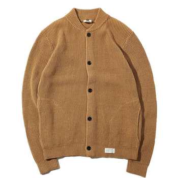 [ສ່ວນຫຼຸດພິເສດຂະໜາດ] ເສື້ອຢືດເສື້ອຢືດແບບດັ້ງເດີມໃນພາກຮຽນ spring ແລະດູໃບໄມ້ລົ່ນຂອງຍີ່ປຸ່ນສໍາລັບຜູ້ຊາຍແລະໄວລຸ້ນສີເຂັ້ມ sweater ເສື້ອຢືດ versatile sweater