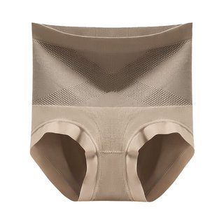 黑绷带高腰内裤女士无痕纯棉新款收小肚子大码玻尿酸润肤收腹裤