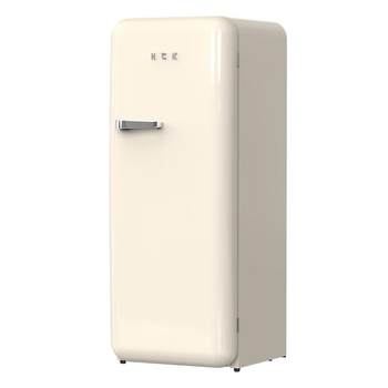 Hck husky retro refrigerator fully frozen freezer home living room air-cooled large single-door cream wind vertical freezer