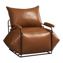 Sleep Consultant Light Luxury Lazy Sofa Single Leather Casual Tatami Recliner Small Apartment Comfortable Internet Celebrity Sofa