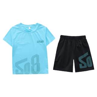 速干透气男童夏装套装2025新款儿童运动夏季童装薄款冰丝短袖短裤