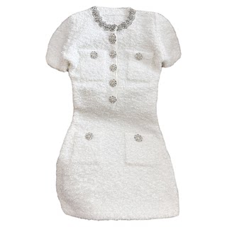 2025 new style xiaoxiang style round neck dress