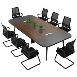 Conference table long table office office desk long table desk, simple modern conference table and chair combination small