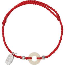 999 여성을위한 스털링 실버 Hetian Jade Ping Anklet