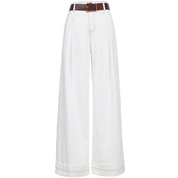 Vero moda outlet jeans women's 2026 summer style ໃຫມ່ປະກອບມີ lyocell belt pressed loose cuffed pants