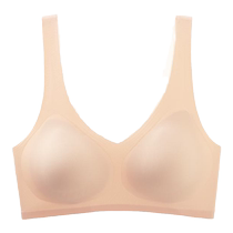 Catman Ice Silk Seamless Underwear for Women with Large Breasts and Small Breasts Summer Ultra-Thin Sports Beauty Vest Style Push-Up Bra