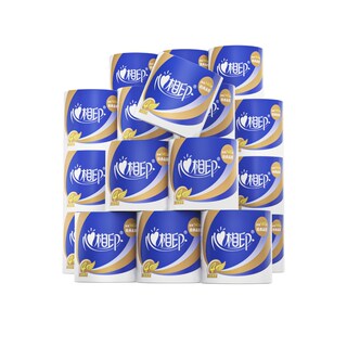 心相印卫生纸卷纸厕纸纸巾家用实惠装27卷整箱卷筒纸手纸心心相印