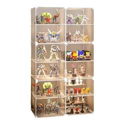 Hand-made display cabinet Lego building blocks transparent storage box household imitation acrylic toy dust-proof model display shelf