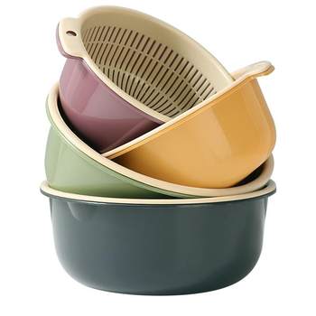Double-layer drain basket for household multi-function