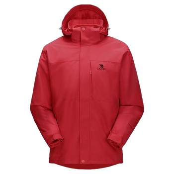 Camel windproof and waterproof three-proof red jacket
