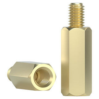 Copper single pass hexagonal column inner and outer tooth screw