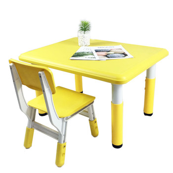 Children's table and chair set liftable household plastic