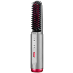 German wireless hair straightening comb with negative ions that does not damage hair, curling wand, dual-use portable rechargeable electric comb with fluffy inner buckle