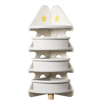 Habi tree floor bookshelf corner against the wall