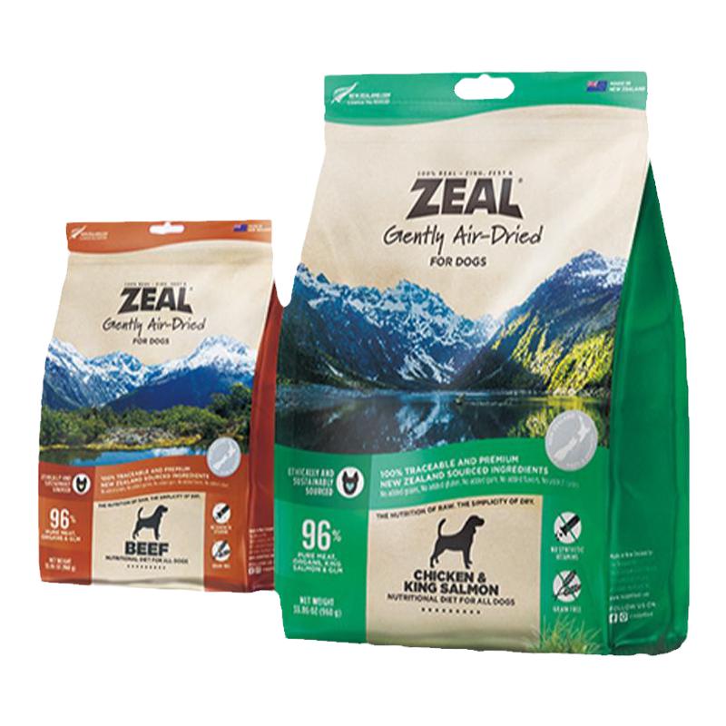 ZEAL natural air-dried dog food imported from New Zealand
