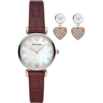 Armani watch women's mother-of-pearl watch earring gift box
