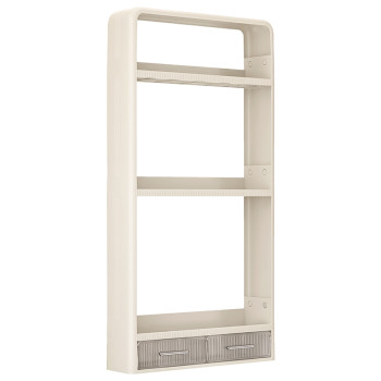 Kitchen shelf without punching household wall-mounted seasoning