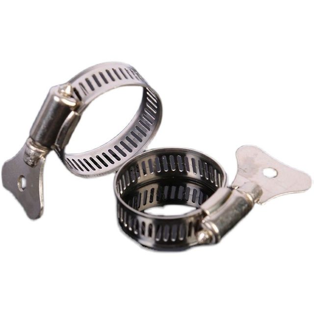 Universal stainless steel clamp throat clamp pipe clamp strong clamp thickened plastic handle clamp water pipe 46-point card
