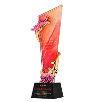 Shui Liuli Trophy Customized Creative Year of the Dragon Team Outstanding Employee Authorization Card Annual Meeting Awarding Crystal Medal