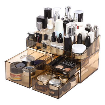 Integrated cosmetic box with drawer