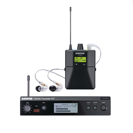 shure舒尔PSM300无线耳返立体声一拖二监听耳机现场直播舞台演出