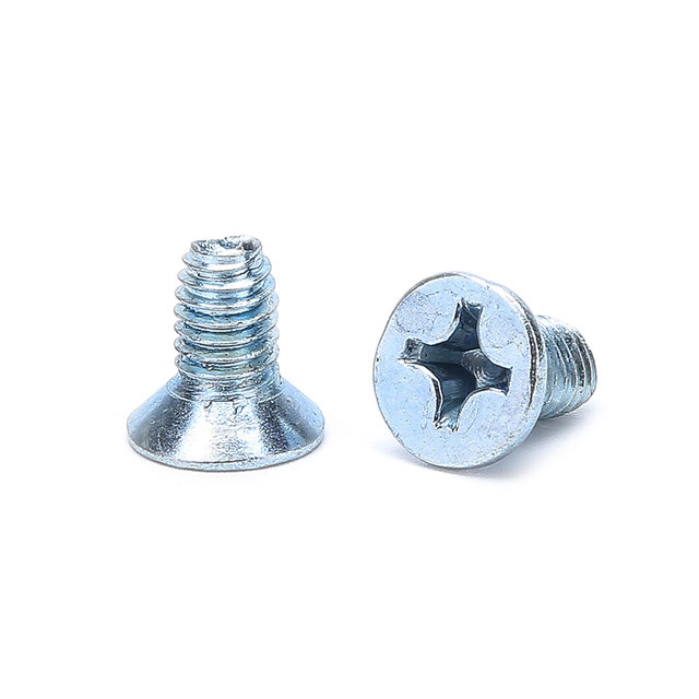 Cross-counterhead triangular screws harden