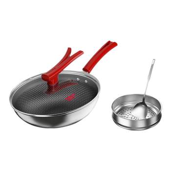 Non-stick household wok 304 stainless steel honeycomb non-stick wok induction cooker gas stove