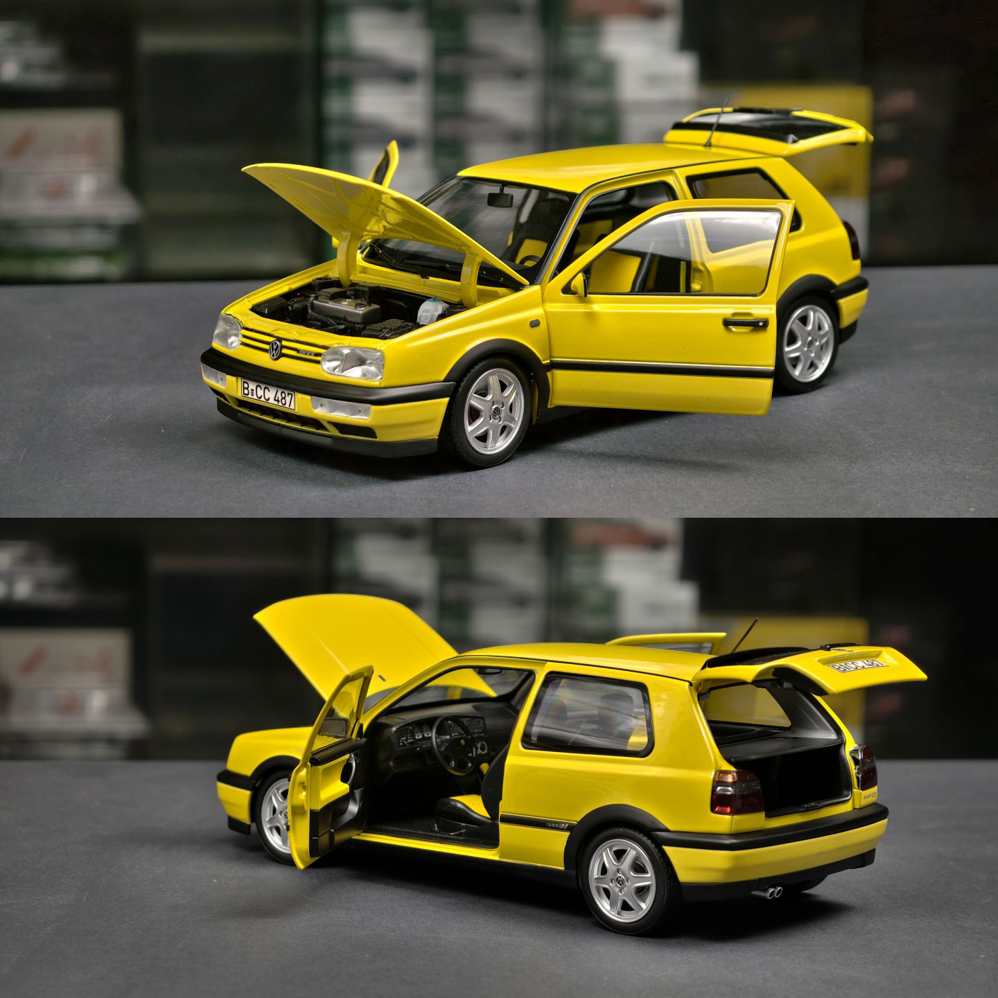 โมเดลรถโลหะสเกล 1:18 รุ่น Norev สำหรับ Volkswagen Golf Gti Mk3 ปี 1994 พร้อมของสะสมและชิ้นงานโชว์
