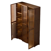 Bookshelf floor-standing storage rack household bookcase childrens dust-proof with door acrylic transparent storage integrated wall cabinet