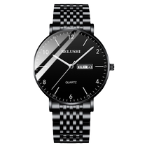 2023 new model fully automatic non-mechanical watch mens student Korean version business calendar week waterproof luminous ultra-thin